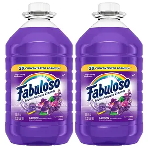 Fabuloso 169 oz. Lavender 2X Concentrated All Purpose Cleaner and Floor Cleaner (2-Pack), Concentrated Multi-Surface Cleaner, Eco-Friendly Less Plastic, Dilutable Formula for Floors and Counters, Long-Lasting Freshness.