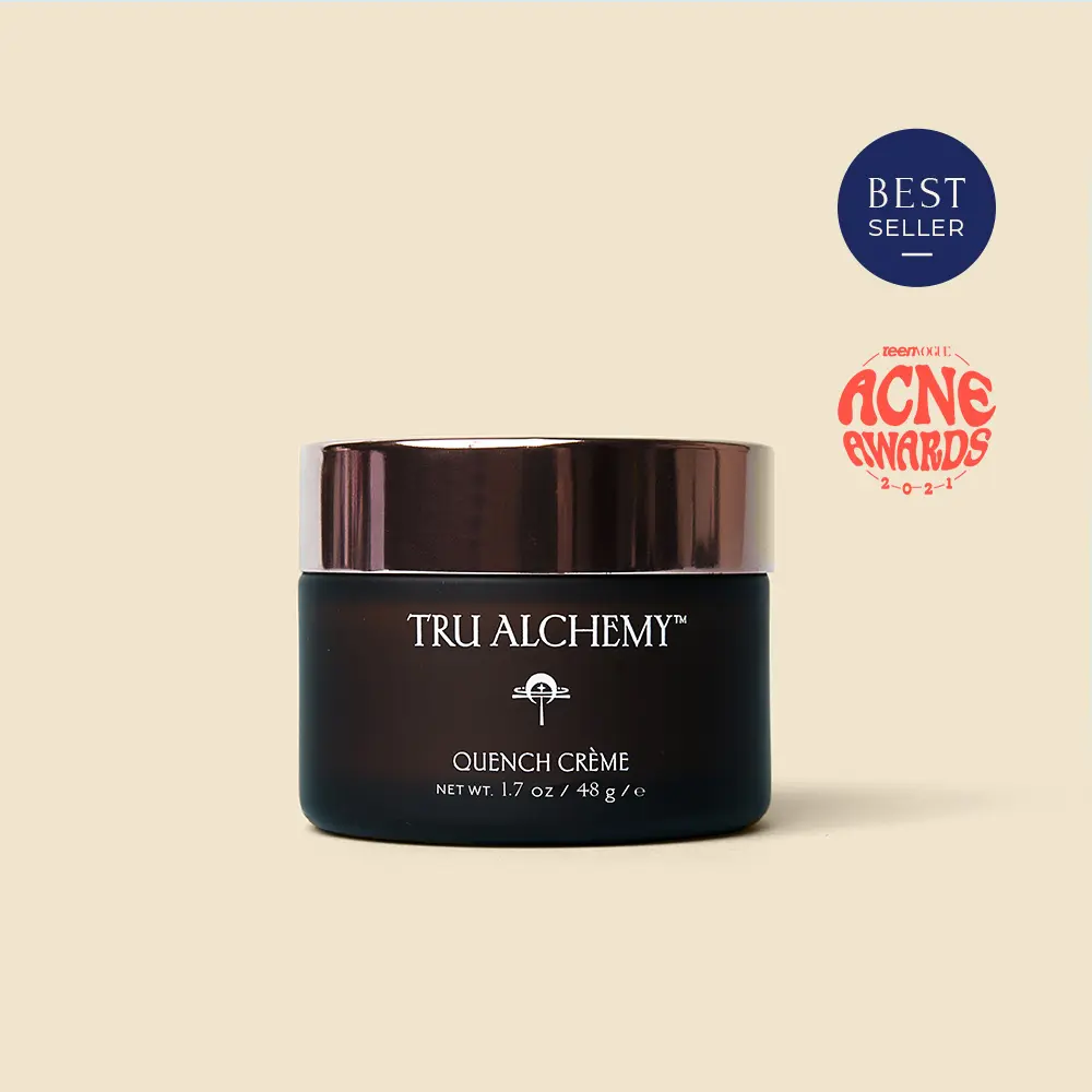Quench Crème - Daily Facial Moisturizer with Hyaluronic Acid, Vitamin C & Bakuchiol - 1.7 fl oz/48g Gentle Skincare