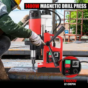 Magnetic Drill Press – 1.6-2" Drilling Capacity, adjustable Speed, Portable Electric Mag Drill for Steel Fabrication, Metalworking, Construction & DIY – Magnetic Base