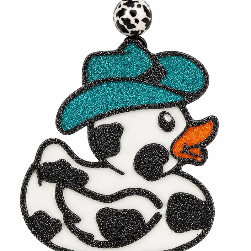 Cowboy Duck Car Freshie | Cow Print Western Car Air Freshener | Cute Truck Accessory