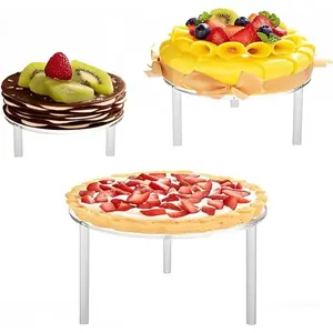 Acrylic Cupcake Holder for Wedding 3 Tier Cake Display Stand Risers Dessert Rack for Bakery Pizza Home Service Decoration Organizer Pedestal Stand