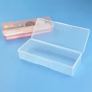 Portable Clear Organizer Box – Flip Lid Storage Case for Stationery, Tools & Everyday Essentials