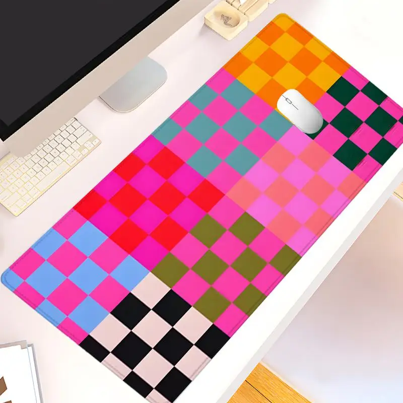 Colorful Geometric Pattern Extended Mouse Pad, Rectangle Gaming Mouse Mat, Office Keyboard Pad, Mouse Pad For Home & Office, Desk Accessory