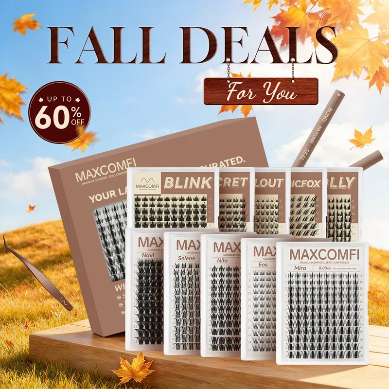 Maxcomfi Lash Cluster Kit - Live Exclusive Eyelash Clusters (MIRA, SELENE, NILA, EOS, SELLOUT, DOLLY, SECRET, Navi, Magicfox, Blink Styles) for Go Live Creators
