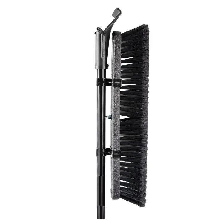 Push Broom 18" Multi Surface Black/Red Steel Handle