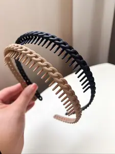 Minimalist Non-slip Braided Design Headbands, Simple Plain Color Hair Hoop, Non-slip Hair Accessories for Women & Girls Hairstyle