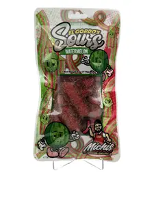 MICHIS EL GORDO WATERMELON SOURS WITH CHAMOY 4 OUNCES Snack Sweet Candy Flavor Sugar