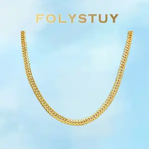 [FOLYSTUY (Y131)]22.8" Heavy Cuban Chain Necklace, 0.20" Width Timeless Statement Jewelry