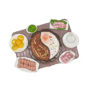 Multicolor Food Magnet Set - Global Flavors Magnets: Hot Pot, Peking Duck, Orange Chicken Decor Magnetic Adventure