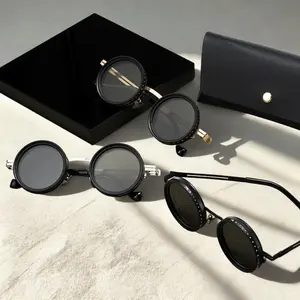 UV400 Rounded Polarized Glasses Adjustable Tint 1-9 Gears Sunglasses with ND Filter Anti-Glare Men's Gifts for Outdoorfun Blue Light Protection