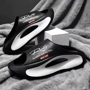 Reality Men’s Summer Sports Sandals – Non-slip EVA slides with arch support, thickened height boost design, breathable cutout construction, available in large sizes (36–49), versatile for everyday wear, shopping, parties, and the beach. Boy Fashion