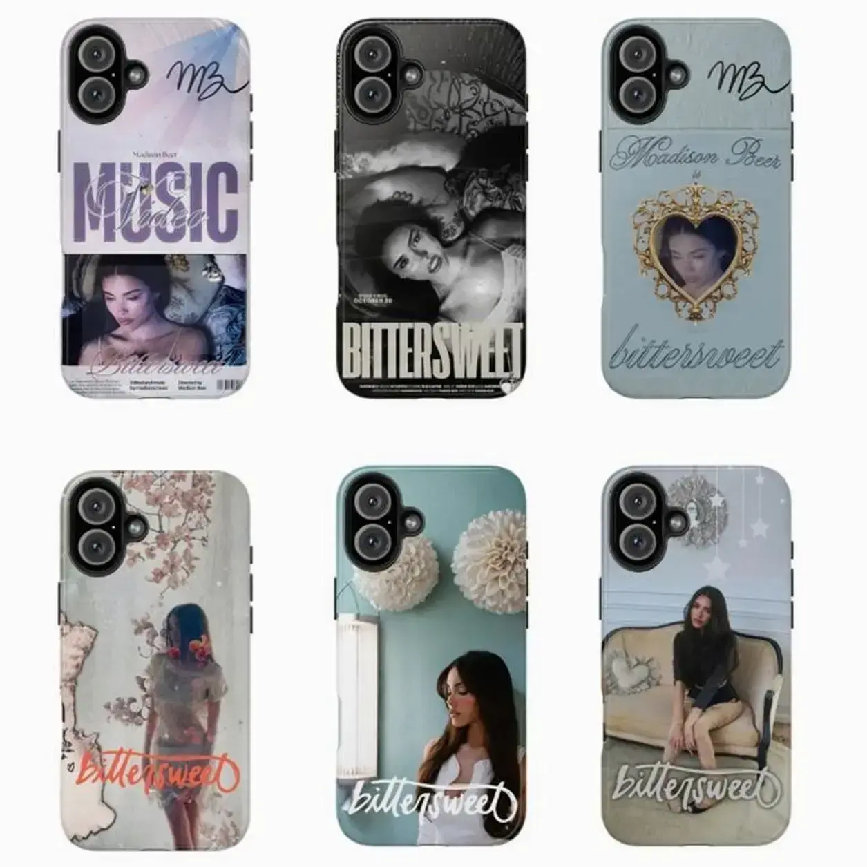 Bittersweet New Song Inspired Pop Star Singer Fan Merch Graphic Madison Beer Art Tough Phone Case. Chic Musical Aesthetic Rugged Shockproof Protective Cover For iPhone 17 Pro Max 16 Air 15 14 13 12 11.