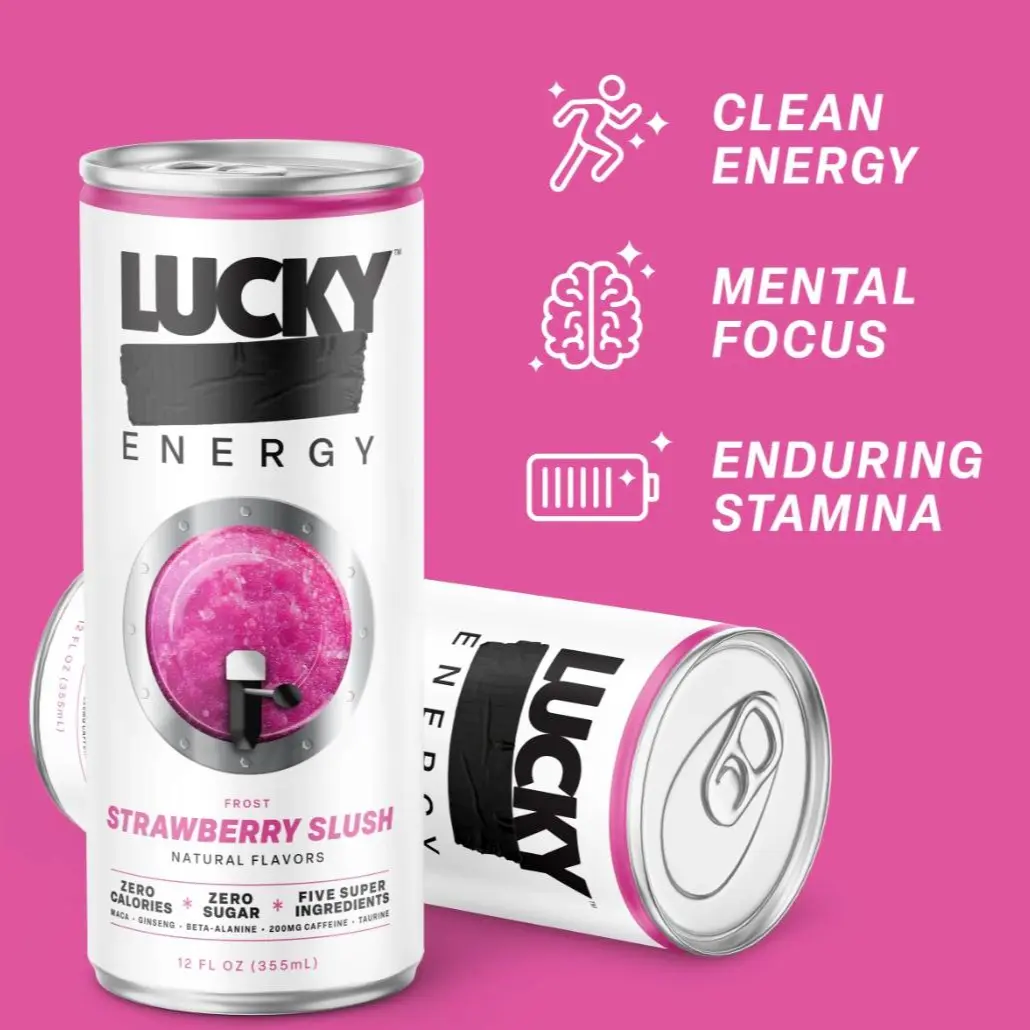 Strawberry Slush from Lucky Energy (12-PACK / 12OZ CAN)