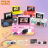 HOTU Rechargeable Compact Micro Point & Shoot Camera - 1.0MP Lens, 720P HD, 0.96-inch Display, Flash, Built-in 16GB Card, USB Cable, Charging Battery, 1-Touch Recording, Retro Camera for Party, Travel, All Ages