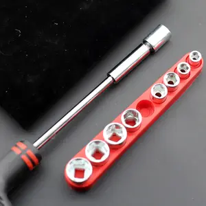 3-Piece Precision Screwdriver Set, Anodized Aluminum Base, Flexible Shaft, Magnetic Tips, Ideal for Tight Spaces