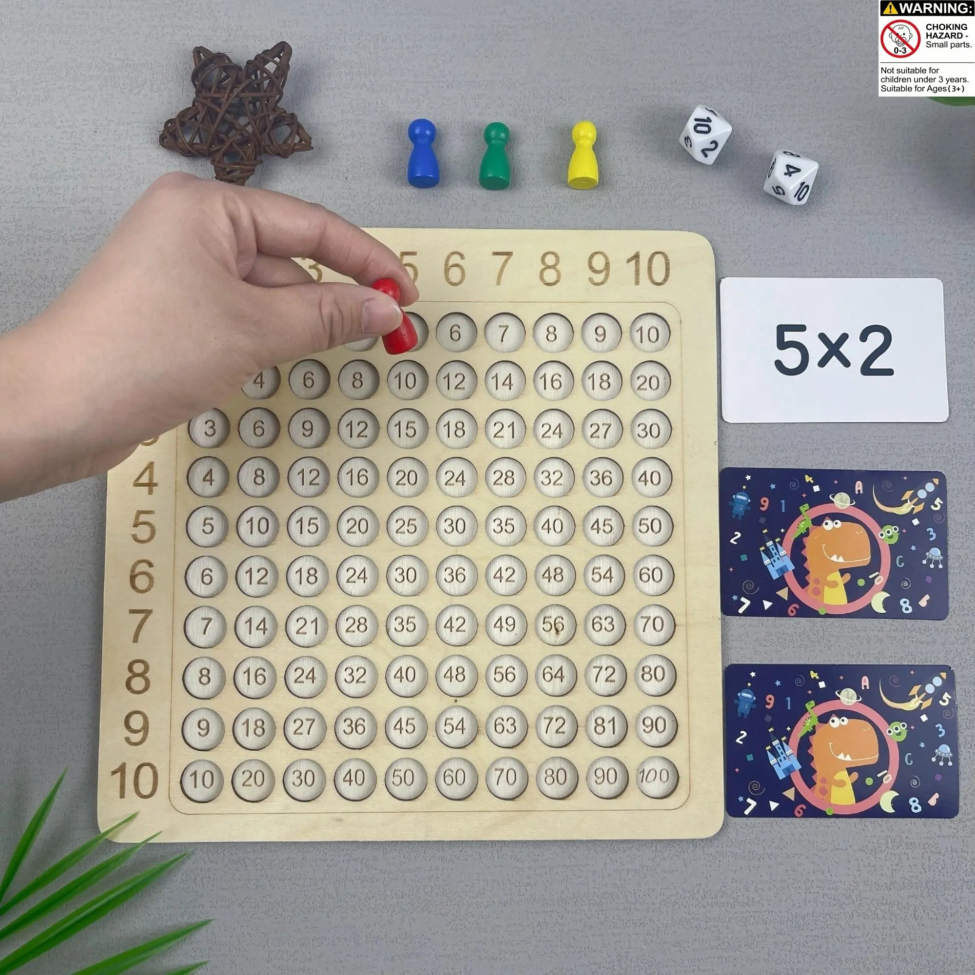 Multiplication Board Game, Original Board Game, 1 Set Multiplication Board Game for Kids, Educational Math Toy, Parent-child Interactive Toy, Multi-player Game, Table Math Games