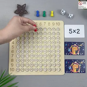 Multiplication Board Game, 1 Set Multiplication Board Game for Kids, Educational Math Toy, Parent-child Interactive Toy, Multi-player Game, Table Math Games