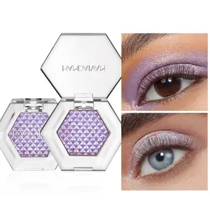 Hexagonal Chameleon Shimmer Eyeshadow Powder, Non-Toxic Metallic Eye Makeup, Single Pack, Contains Calcium Aluminum Borosilicate
