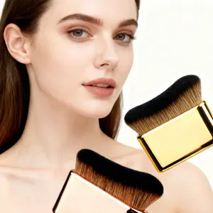 Big Self Tanning Blend Brush Professional Rose Gold Finish for Face & Body Application Soft Natural Finish Versatile Makeup Tool