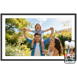 Frameo 15.6" WiFi Digital Photo Frame with Auto-Rotate, IPS HD Touch Screen, Wall-Mountable,#SummerVibes