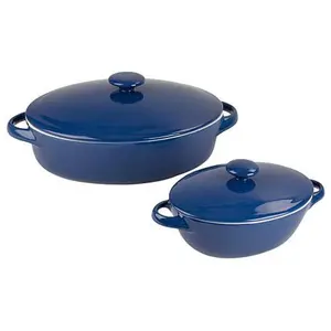 10 Strawberry Street Sienna Covered Casserole 10" and 7" Bakeware Set