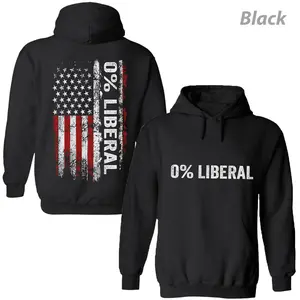 0 Percent Liberal Flag Shirt, T Shirt Sweatshirt Hoodie, Funny Patriotic Graphic Tee, Conservative Humor Style, Womens Unisex