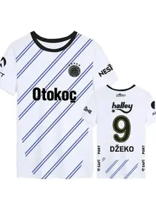 Local Super Fenerbahce Team Dzeko Football T-shirt Men Women Fans Short Sleeve T Shirt Children's Sports Tee  Family Kids Tees