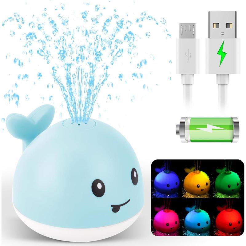 Baby Bath Toys for Kids Ages 1-3, Whale Bath Toy Sprinkler Light up Bath Toys for Babies 6-12 Months, Water Pool Bathtub Toys Toddlers, Newborn Baby Birthday 1 Year Old Boy Toys