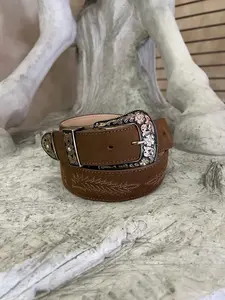5380082630 - Vaquero Signature Women's Belt Nobuck Topo