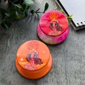 KG 2026 Magnetic Phone Grip, Orange & Pink Phone Holder,  Cute Phone Grip