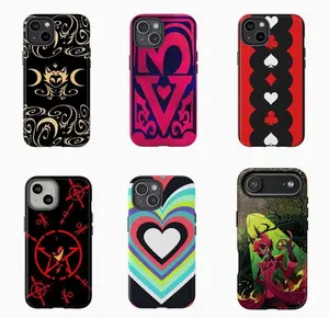Hazbin Hotel Custom Character Art Protective Rubber Smartphone Casing, Shock-Resistance Heavy-Duty Drop Protector, Smart Design Accessory for Halloween, Compatible with iPhone 11-17 Pro Max Plus