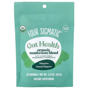 Four Sigmatic Gut Health, Organic Mushroom Blend, Caffeine Free, 2.12 oz (60 g)