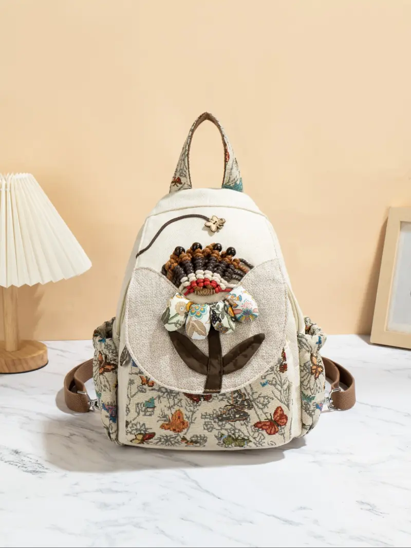 brown leather backpack purse with embroidered butterflies GLENLCWE Colorful Butterfly for Women Small Backpack Zipper Wallet Bag Portable Phone Case Anti Thief Wristlet Handbag : Clothing, Shoes & Jewelry a symbol of Mexican heritage Our butterfly bag is a