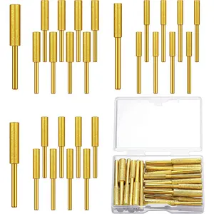 30 count  Chainsaw Sharpener Stone Bit High Hardness Chainsaw Sharpening Titanium Plated Wheels Grinding Tool for Electric Chain   Stone, 5/32, 3/16, 7/32 Inches ()