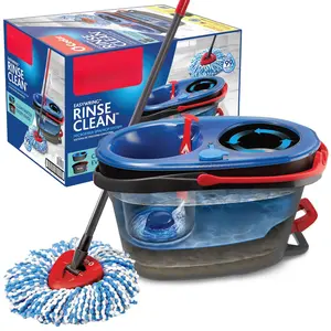 Rinseclean Spin Mop & Bucket System | Clean With Water Removes 99% Of