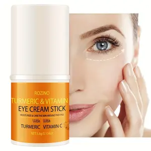 ROZINO Turmeric & Vitamin C Eye Cream Stick Hydrating Wrinkle Reducer Portable 3.8g for Eye Care with Turmeric & Vitamin C Infusion Hydrate Moisture Moisturizing