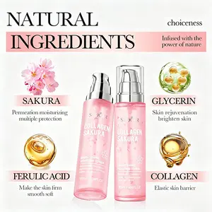 Collagen Sakura Brightening Moisture Toner Hydrates & Repairs Skin Barrier for Glowing Smooth Skin