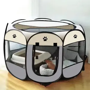 Portable Dog Crate Breathable Spacious Space Easy to Clean Enclosed Foldable Soft Kennel for Cats Dogs