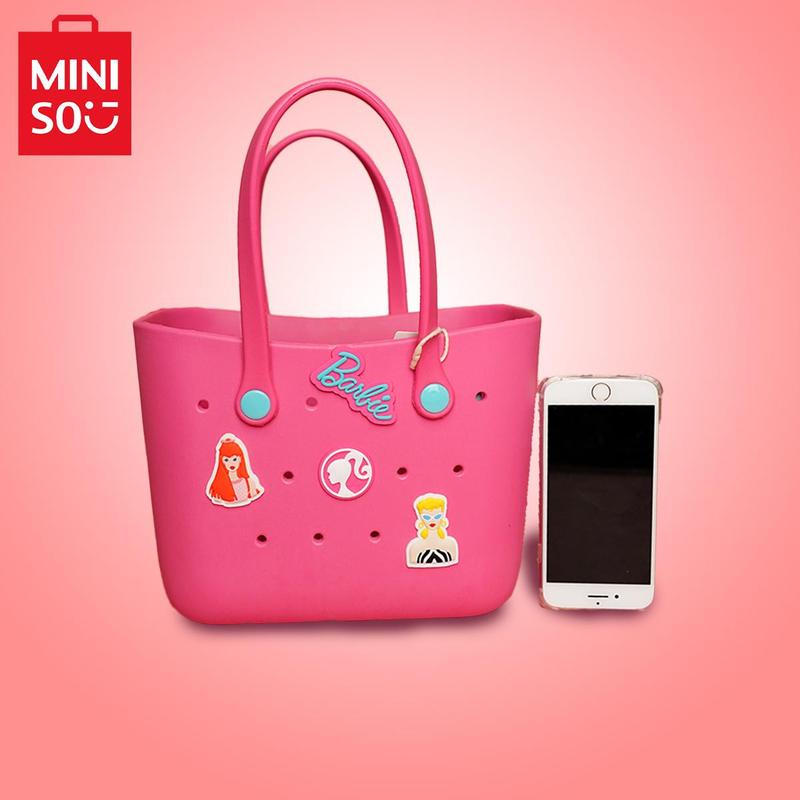 Barbie Daylight Shiny Series 3 Color - Cute Design Durable Lunch Bags For Girls Suitable Size Pink Pale Pink Blue Bento Bags With Repairable Handle, Surprise Halloween Gift for Girls and Daughters, Halloween Basket