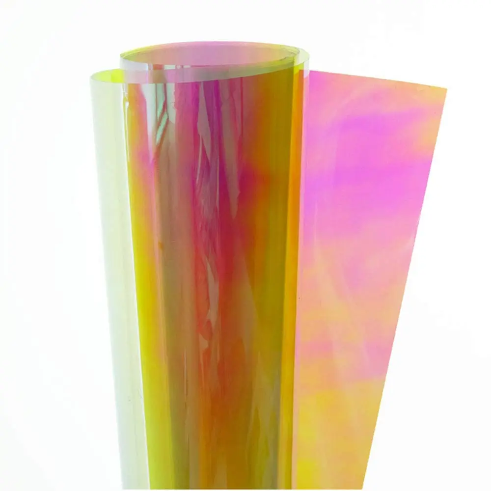 35.4"x78.7" Blaze Rainbow Window Film Self Adhesive Colorful Glass Decorative Tint Diy Craft Vinyl For Home And Buildings