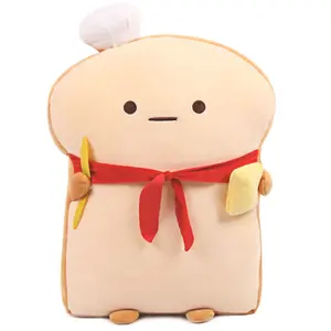 Toast Bread Pillow Funny Food Plush Pillows Small Cute Stuffed Plush Toast Sofa Pillow