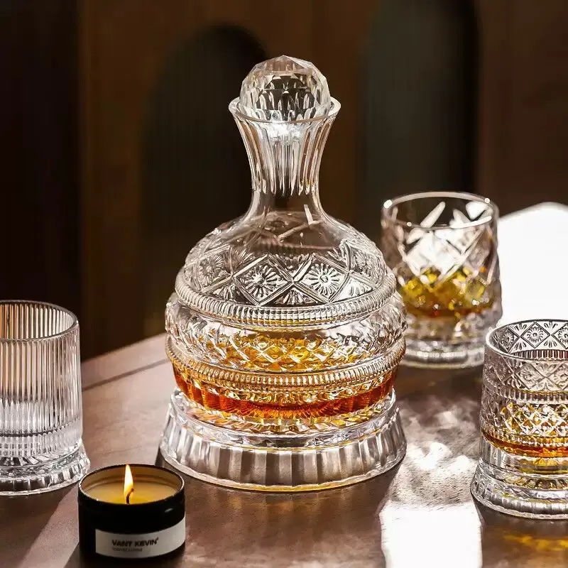 Crystal Glassware Set - Elegant Drinking Glasses for Wine, Whisky, Water · Premium Lead-Free Crystal Tum