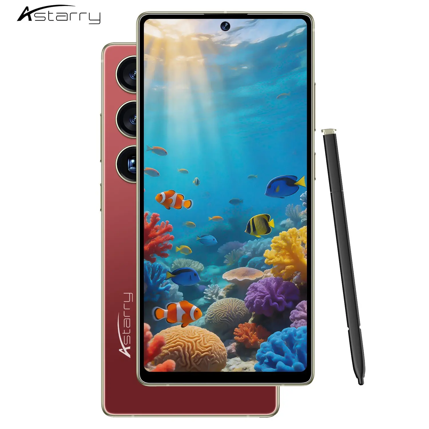 Astarry-25 Ultra unlocked Android smartphone, Flat screen smartphone, equipped with stylus, 6.75-inch display, dual-card dual standby, 8+20MP HD pixels, 8-core processor, 4GB RAM+64GB storage, expandable to 128GB