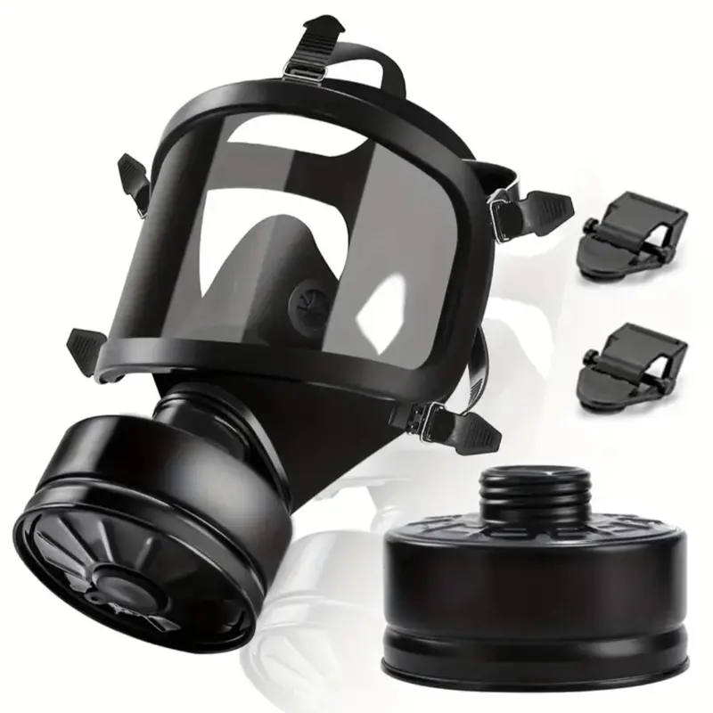 MF14 Full Face Gas Mask Respirator Reusable High Visibility Design with 40mm Organic Vapor Cartridge & Advanced Filtration for Industrial Agricultural Scientific Use