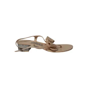 Pre-owned Salvatore Ferragamo Salvatore Ferragamo Perala Ribbon Thong Sandals in Pink Rubber by Rebag