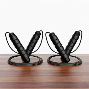 Jump Rope, 2 Pack Tangle-Free Rapid Speed Jumping Rope Cable with Ball Bearings for Women, Men, and Kids, Adjustable Steel Jump Rope with Foam Handles for Home Gym Exercise Fitness Workout Equipment & Slim Body