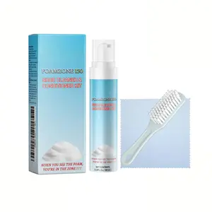 FOAMZONE 150 Shoe Cleaner & Conditioner Kit Portable Brightener for Cleaning Yellow Edges and Stains on White Shoes Footwear Tactical