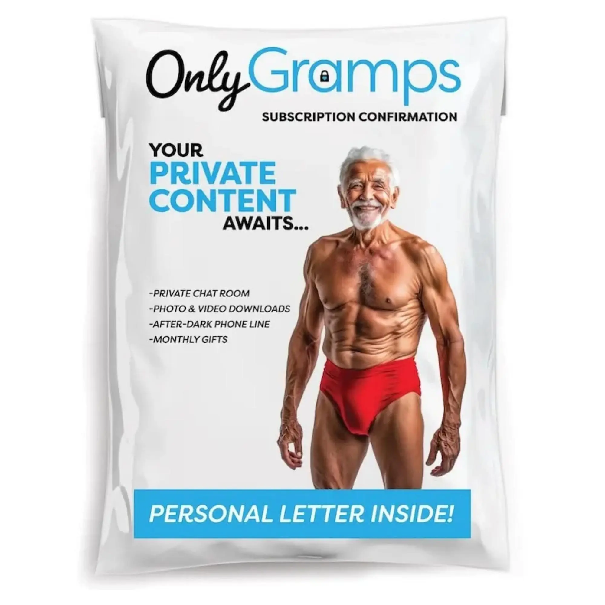 Onlygramps Prank Mailer - 100% Anonymous Humorous Embarrassing Gag Gift Package