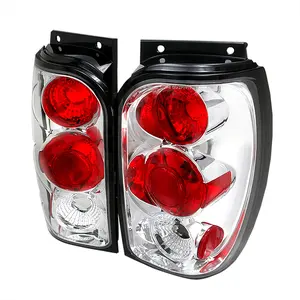 1998-2001 Ford Explorer Mercury Mountaineer Tail Lights (Chrome Housing/Clear Lens)
