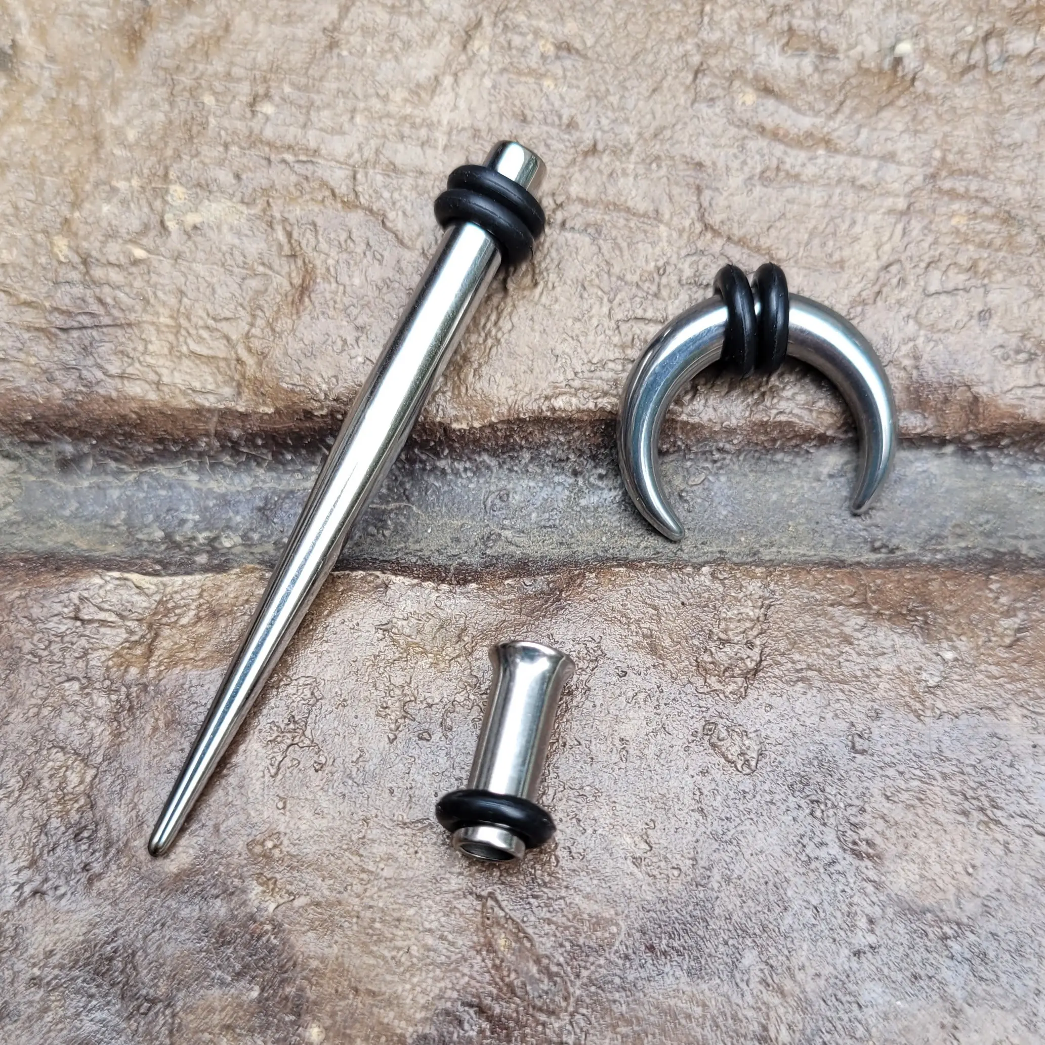 Steel Septum Stretching Kit Pincher Taper Tunnel Plug Horseshoe Nose Gauges Gauging 00g 0g 1g 2g 4g 6g 8g 10g 12g 14g stretching jewelry set